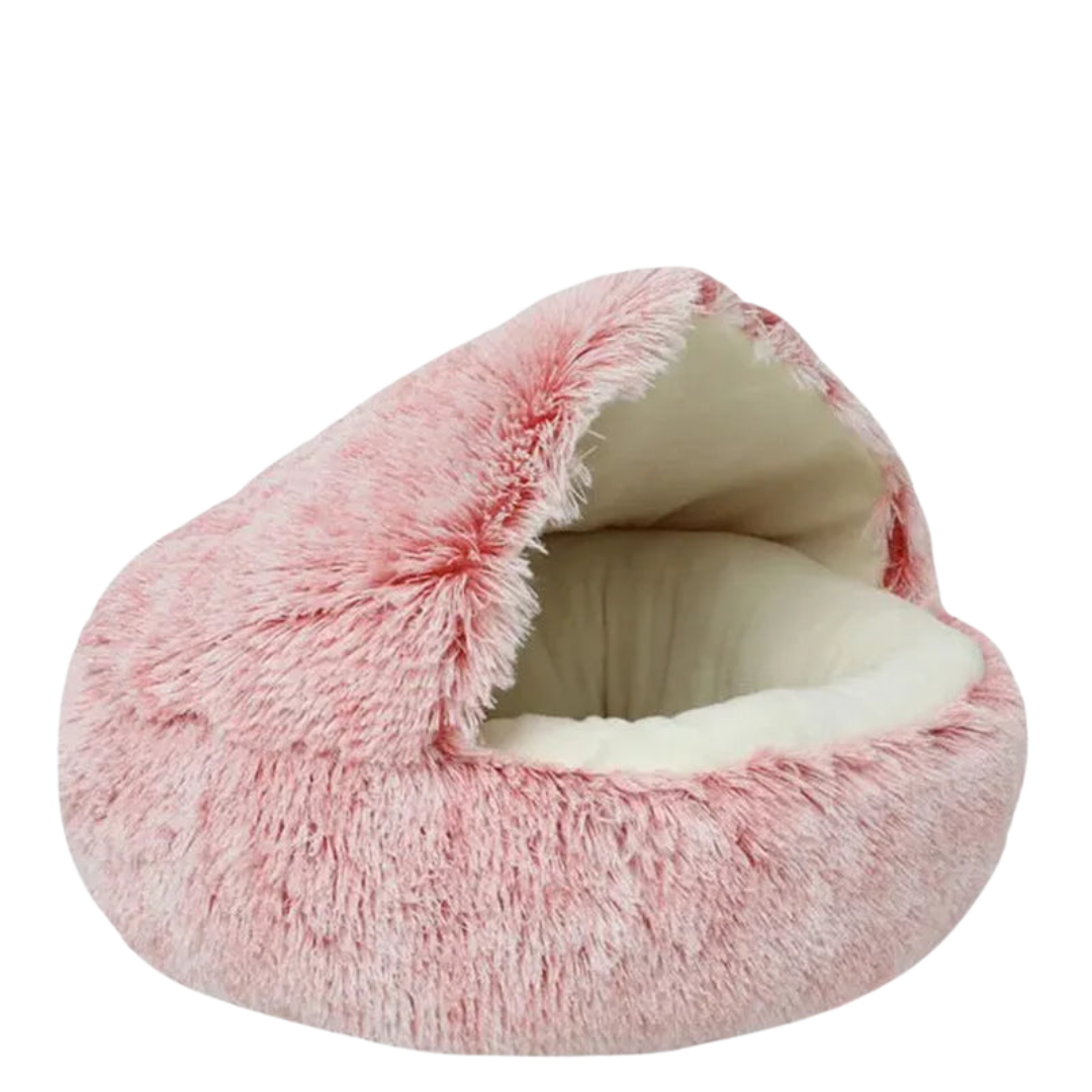 Cozy Pet Bed with Cover – 2-in-1 Plush Sleeping Nest for Cats and Small Dogs