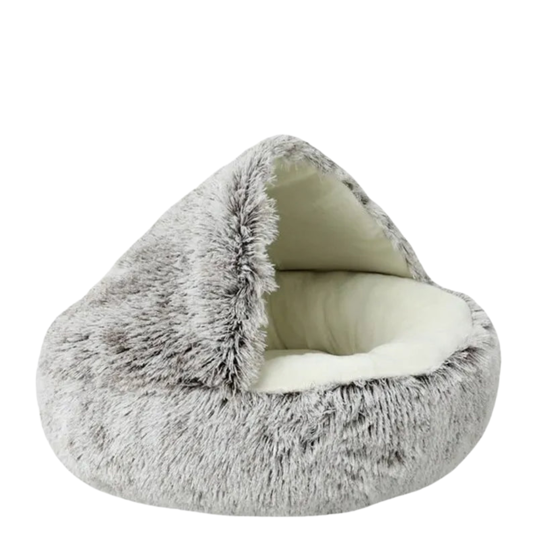 Cozy Pet Bed with Cover – 2-in-1 Plush Sleeping Nest for Cats and Small Dogs