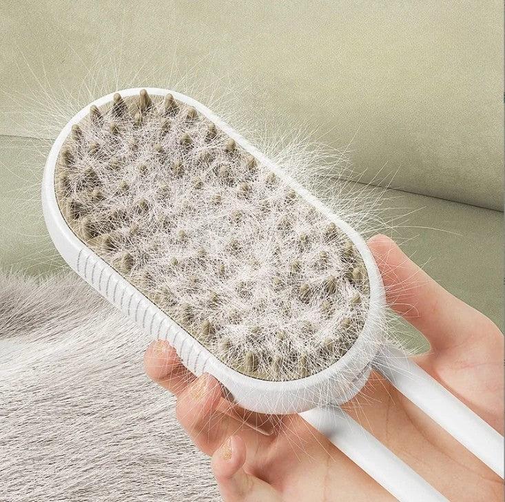 Pet Electric Spray Comb – One-Key Spray Hair Removal & Massage Brush for Cats and Dogs