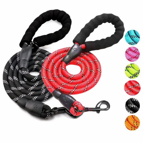 Heavy-Duty Reflective Dog Leash for All Sizes – Strong, Durable Leash for Big, Medium, and Small Dogs