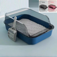 Load image into Gallery viewer, EcoCat Litter Set: Large, Thickened Litter Box with High Fence & Scoop
