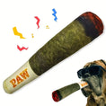 Load image into Gallery viewer, Squeaky Dog Cigar Toy – Interactive Plush Chew Toy with Joint Sound
