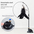 Bild in Galerie-Betrachter laden, Cat Feather Teaser Toy – Interactive Wand with Bell and Suction Cup for Playful Cats
