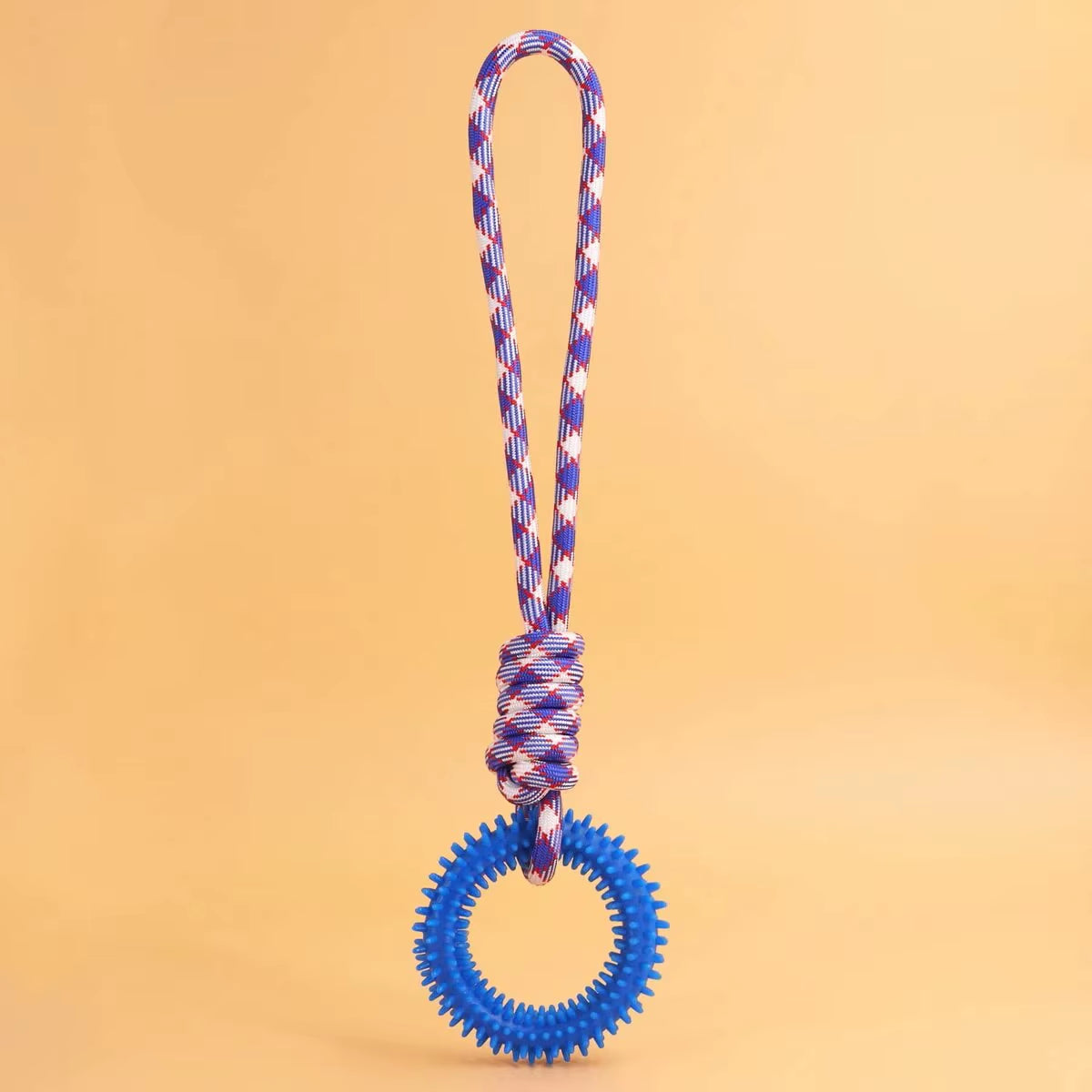 Spiked Dog Toy Ring – Interactive Chew Toy for Teeth Cleaning and Training