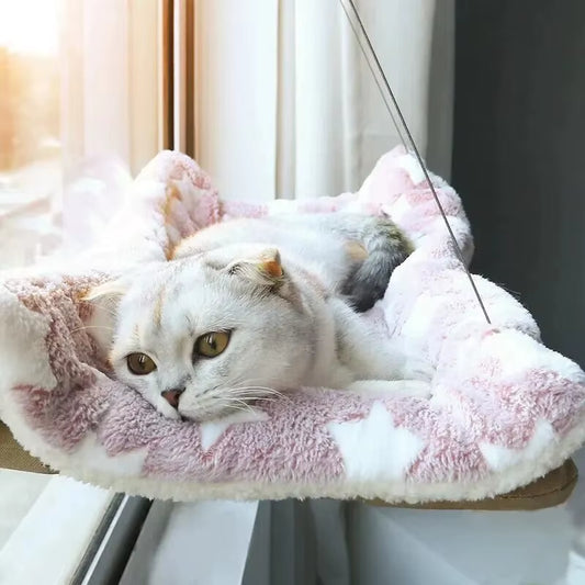 PurrfectView Cat Bed: Detachable Window Hammock for Sunny Spots