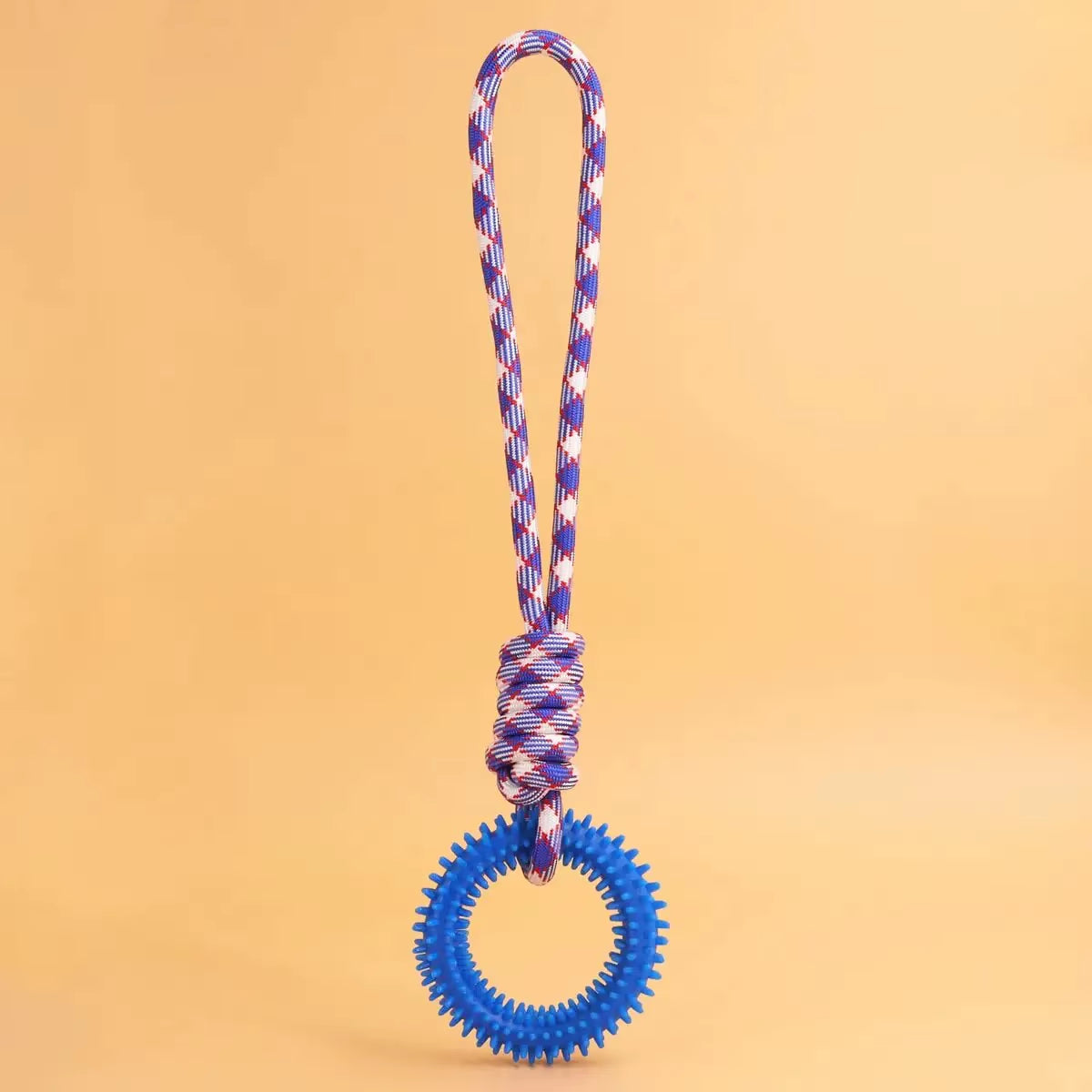 Spiked Dog Toy Ring – Interactive Chew Toy for Teeth Cleaning and Training