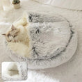 Bild in Galerie-Betrachter laden, Cozy Pet Bed with Cover – 2-in-1 Plush Sleeping Nest for Cats and Small Dogs
