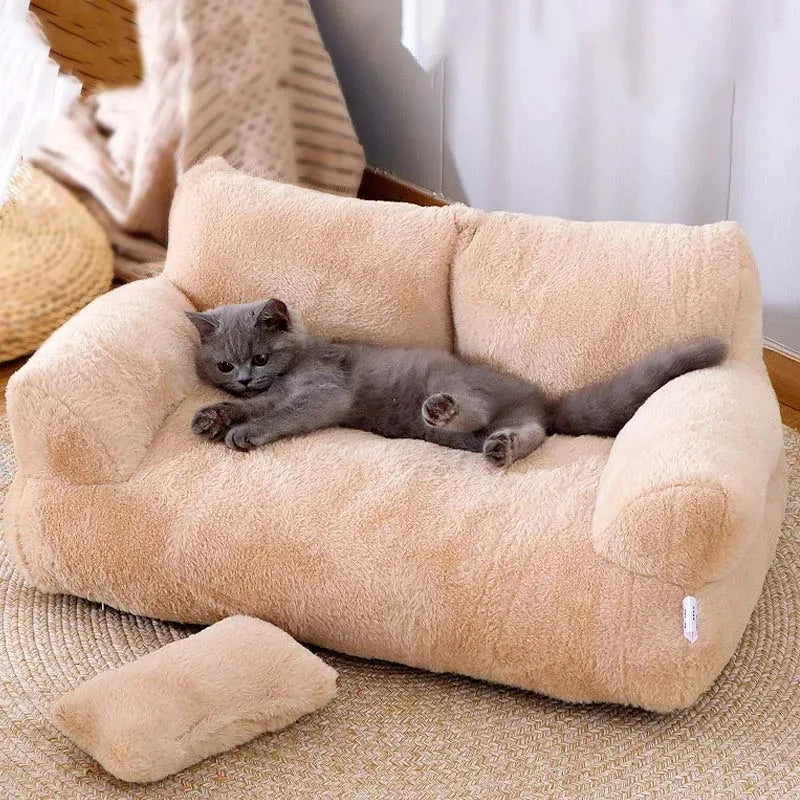 WinterDream Luxury Pet Sofa Bed – Plush Warm Nest for Cats & Small Dogs | Cozy Comfort All Season