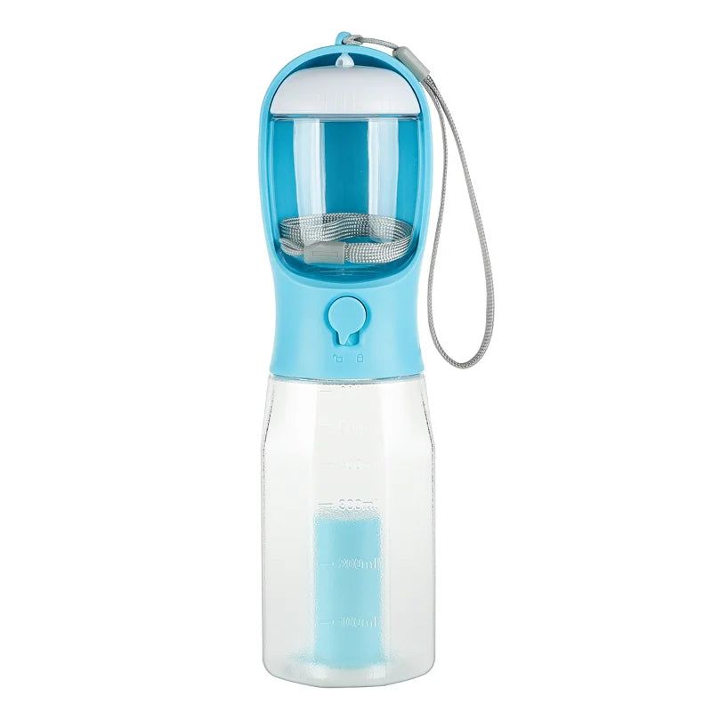 HydraPaws Go: All-in-One Travel Water Bottle for Dogs & Cats with Treat Dispenser