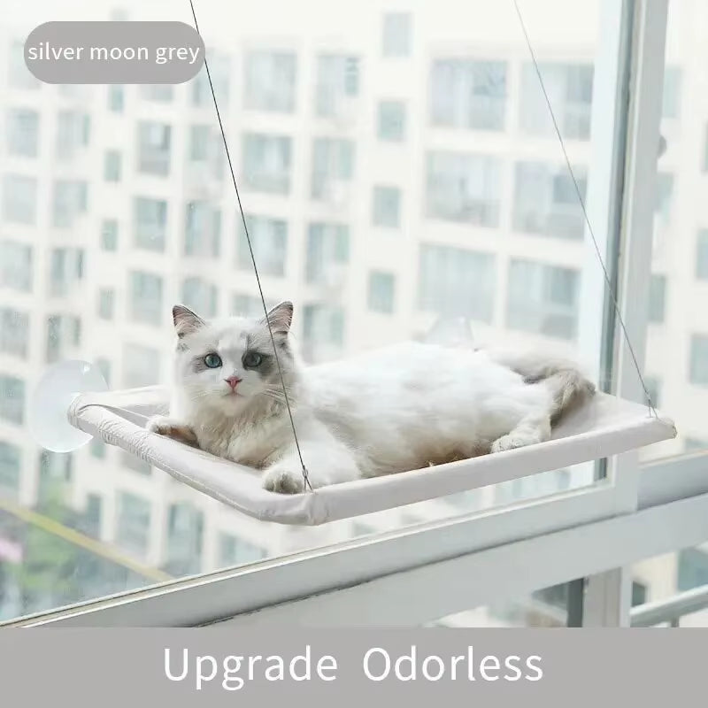 PurrfectView Cat Bed: Detachable Window Hammock for Sunny Spots