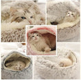 Bild in Galerie-Betrachter laden, Cozy Pet Bed with Cover – 2-in-1 Plush Sleeping Nest for Cats and Small Dogs
