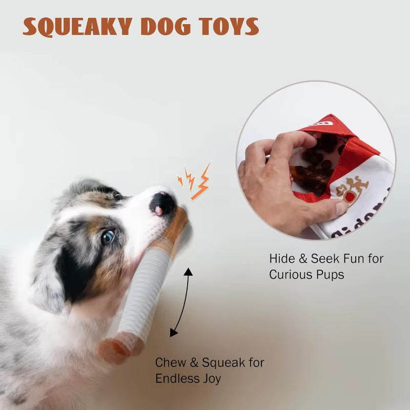 Funny Cigarette Dog Toy – Interactive Plush Chew Toy with Giggles for Playful Pets