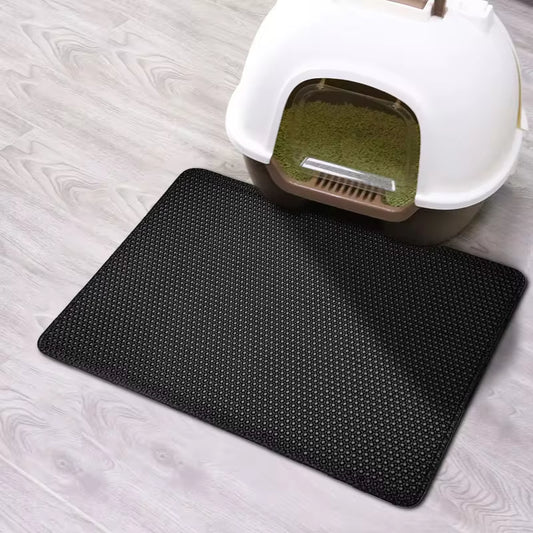 Double Layer Cat Litter Mat – Waterproof and Washable Litter Box Pad